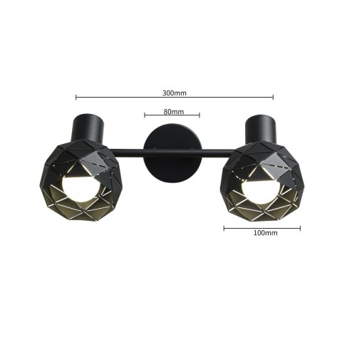 Spot Reus 2xE14 czarna LP-8069/2WS BK Spot Reus 2xE14 czarna LP-8069/2WS BK