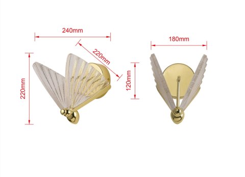 Kinkiet Mariposa 2xLED LP-1715/1W Kinkiet Mariposa 2xLED LP-1715/1W