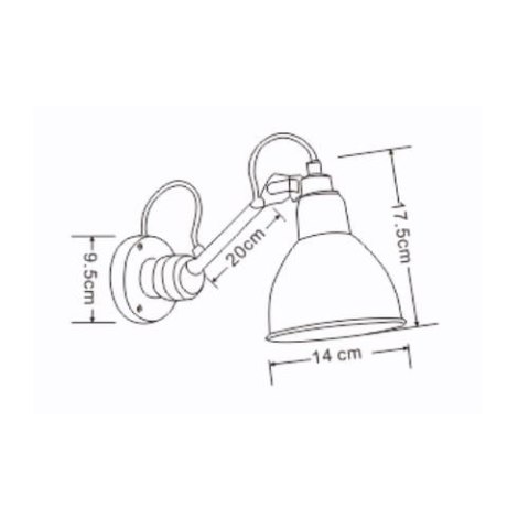Kinkiet Togo 1xE14 czarny LP-011/1W BK Kinkiet Togo 1xE14 czarny LP-011/1W BK