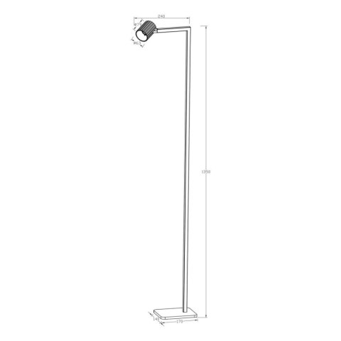 Lampa stojąca Tokio 1xGU10 biała LP-787/1F WH Lampa stojąca Tokio 1xGU10 biała LP-787/1F WH