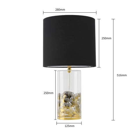 Lampa stołowa Sunflower 1xE27 czarna LP-818/1T BK Lampa stołowa Sunflower 1xE27 czarna LP-818/1T BK