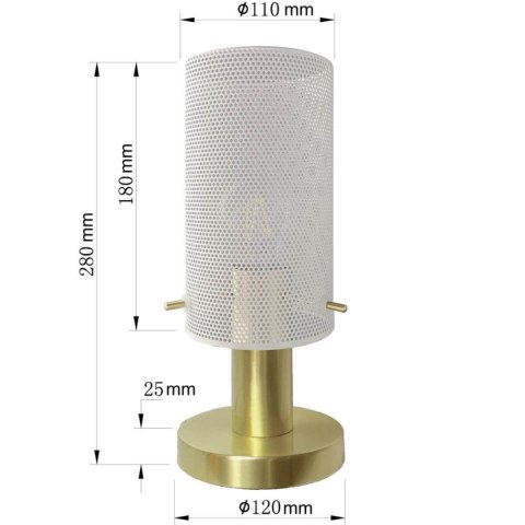 Lampa stołowa Tirana 1xE27 biała LP-945/1T WH Lampa stołowa Tirana 1xE27 biała LP-945/1T WH