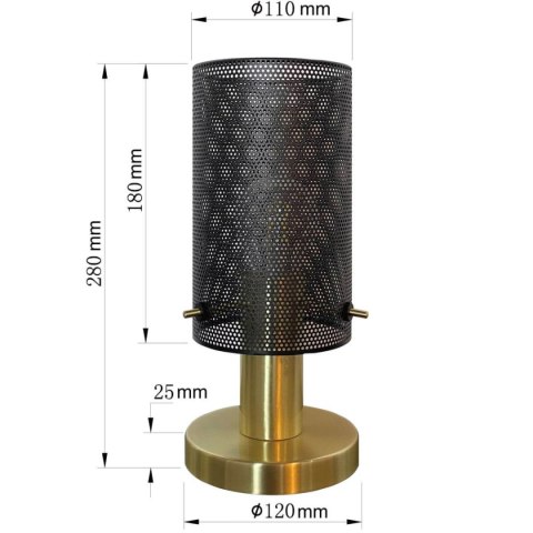 Lampa stołowa Tirana 1xE27 czarna LP-945/1T BK Lampa stołowa Tirana 1xE27 czarna LP-945/1T BK