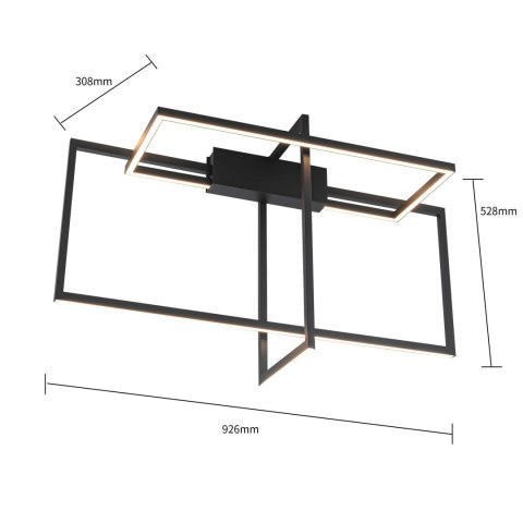 Lampa sufitowa Frame 3D 4000K 1xLED czarna LP-980/3D4 BK Lampa sufitowa Frame 3D 4000K 1xLED czarna LP-980/3D4 BK