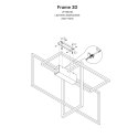 Lampa sufitowa Frame 3D 4000K 1xLED czarna LP-980/3D4 BK