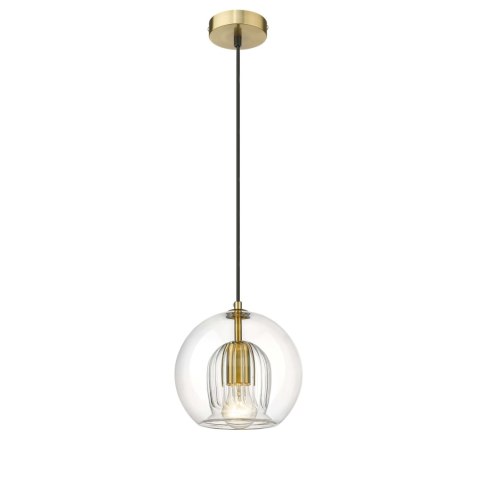 Lampa wisząca Arette 1xE27 złota/transparentna LP-133/1P