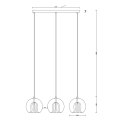 Lampa wisząca Arette 3xE27 złota/transparentna LP-133/3L