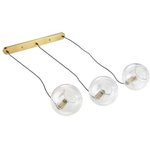 Lampa wisząca Arette 3xE27 złota/transparentna LP-133/3L Lampa wisząca Arette 3xE27 złota/transparentna LP-133/3L