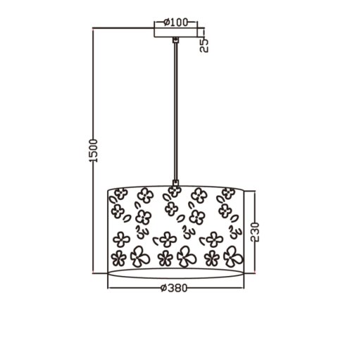 Lampa wisząca Flowers dziecięca 1xE27 biała LP-686/1P