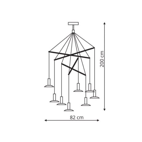 Lampa wisząca Hat 8xLED biała LP-1661/8P WH Lampa wisząca Hat 8xLED biała LP-1661/8P WH