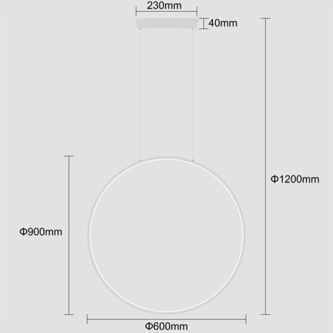 Lampa wisząca Mirror duża 1xLED biała LP-999/1P L WH Lampa wisząca Mirror duża 1xLED biała LP-999/1P L WH