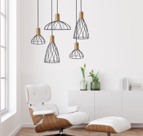 Lampa wisząca Moderno duża 1xGU10 LP-1221/1P B BK Lampa wisząca Moderno duża 1xGU10 LP-1221/1P B BK
