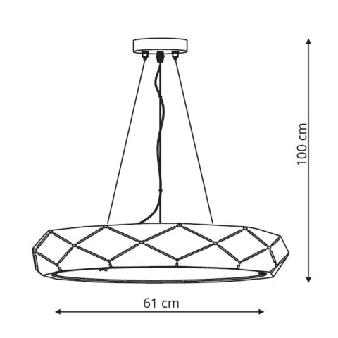 Lampa wisząca Reus 1xLED złota LP-8069/1P LED GD Lampa wisząca Reus 1xLED złota LP-8069/1P LED GD