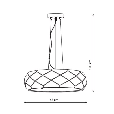 Lampa wisząca Reus 3xE27 złota LP-8069/1P GD Lampa wisząca Reus 3xE27 złota LP-8069/1P GD