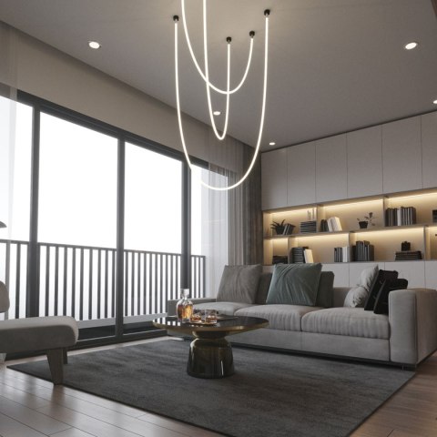 Lampa wisząca Rope Light 3M 1xLED biały/złoty LP-642/3M Lampa wisząca Rope Light 3M 1xLED biały/złoty LP-642/3M