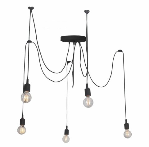 Lampa wisząca Solesto 5xE27 czarna LP-90082/5P Lampa wisząca Solesto 5xE27 czarna LP-90082/5P