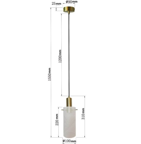 Lampa wisząca Tirana 1xE27 biała LP-945/1P WH Lampa wisząca Tirana 1xE27 biała LP-945/1P WH
