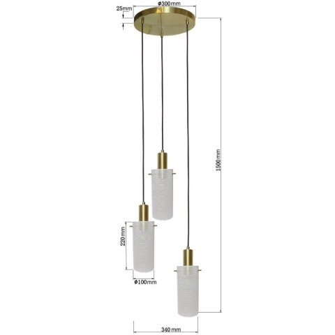 Lampa wisząca Tirana 3xE27 biała LP-945/3P WH Lampa wisząca Tirana 3xE27 biała LP-945/3P WH