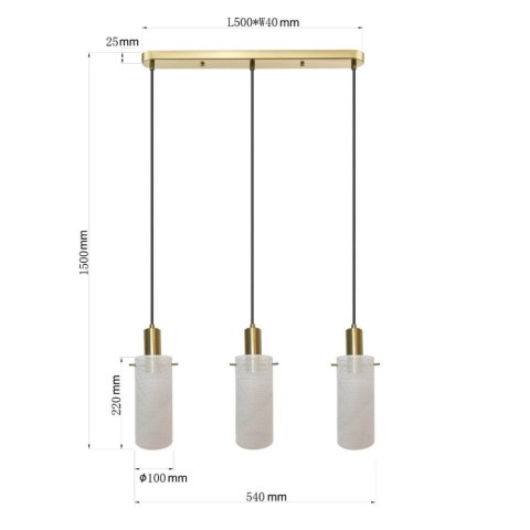 Lampa wisząca Tirana 3xE27 linia biała LP-945/3L WH Lampa wisząca Tirana 3xE27 linia biała LP-945/3L WH