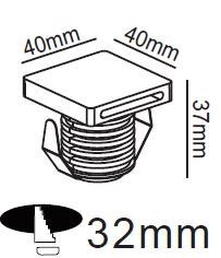 Oprawa schodowa Step 1xLED czarna LP-0458 BK Oprawa schodowa Step 1xLED czarna LP-0458 BK
