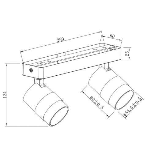 Spot Anillo 2xGU10 biały LP-770/2W WH Spot Anillo 2xGU10 biały LP-770/2W WH