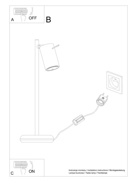 Lampa biurkowa RING biała Lampa biurkowa RING biała