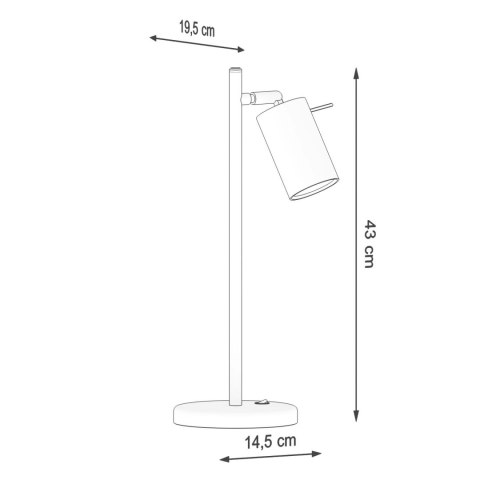 Lampa biurkowa RING biała Lampa biurkowa RING biała