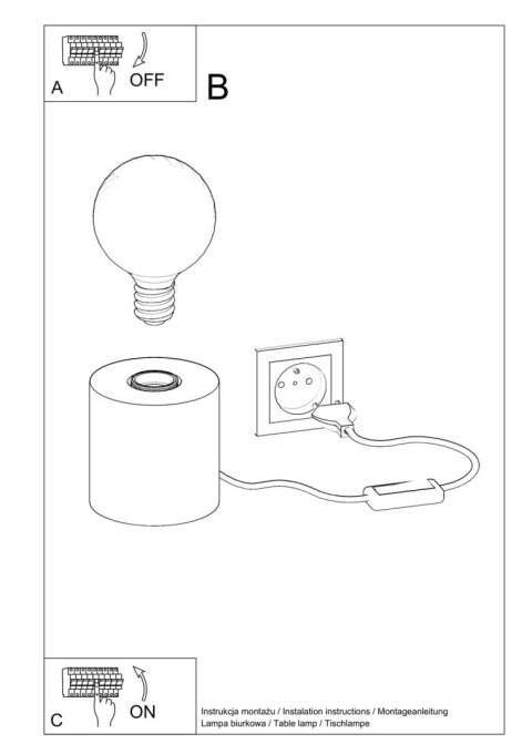 Lampa biurkowa SALGADO naturalne drewno Lampa biurkowa SALGADO naturalne drewno