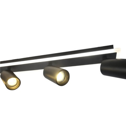 Lampa sufitowa Parma 4xGU10 + 1xLED czarna LP-0612/4C BK Lampa sufitowa Parma 4xGU10 + 1xLED czarna LP-0612/4C BK