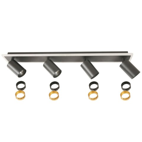 Lampa sufitowa Parma 4xGU10 + 1xLED czarna LP-0612/4C BK Lampa sufitowa Parma 4xGU10 + 1xLED czarna LP-0612/4C BK