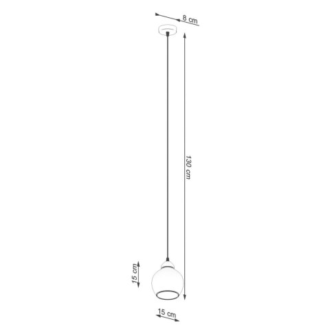 Lampa wisząca ALINO 1 czarna Lampa wisząca ALINO 1 czarna