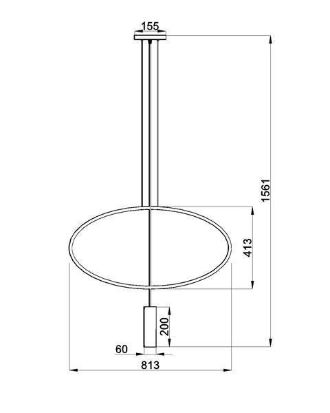 Lampa wisząca HOLAR 1 czarna Lampa wisząca HOLAR 1 czarna