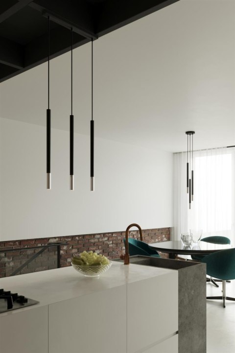 Lampa wisząca MOZAICA 1 czarny/chrom Lampa wisząca MOZAICA 1 czarny/chrom