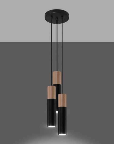 Lampa wisząca PABLO 3P czarna Lampa wisząca PABLO 3P czarna