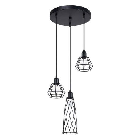 Lampa wisząca SUBA 3P czarna Lampa wisząca SUBA 3P czarna