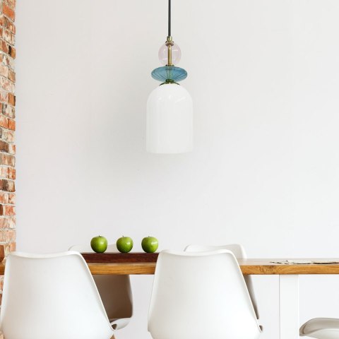 Lampa wisząca Tropea 1xE27 biała, średnia LP-2004/1P M WH Lampa wisząca Tropea 1xE27 biała, średnia LP-2004/1P M WH