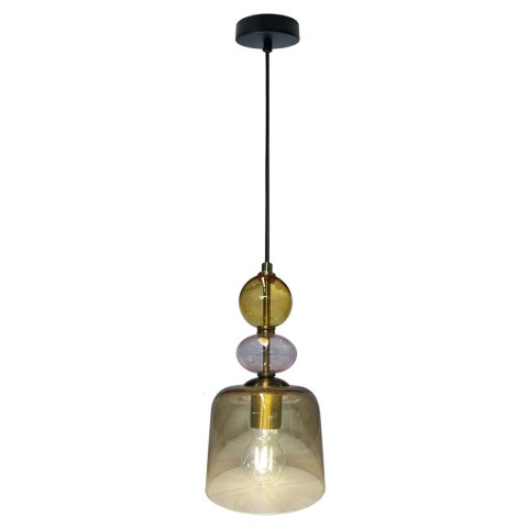 Lampa wisząca Tropea 1xE27 bursztynowa, mała LP-2004/1P S AM