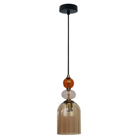 Lampa wisząca Tropea 1xE27 bursztynowa, średnia LP-2004/1P M AM Lampa wisząca Tropea 1xE27 bursztynowa, średnia LP-2004/1P M AM