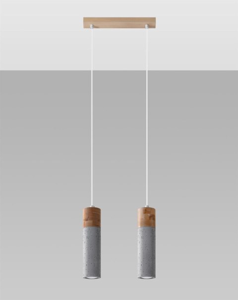 Lampa wisząca ZANE 2 szara Lampa wisząca ZANE 2 szara