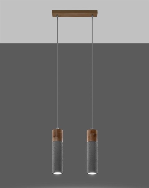 Lampa wisząca ZANE 2 szara Lampa wisząca ZANE 2 szara