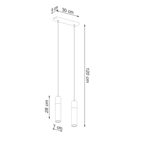 Lampa wisząca ZANE 2 szara Lampa wisząca ZANE 2 szara