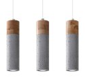 Lampa wisząca ZANE 3 szara