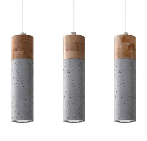 Lampa wisząca ZANE 3 szara Lampa wisząca ZANE 3 szara