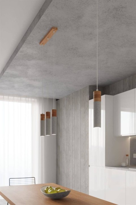 Lampa wisząca ZANE 3 szara Lampa wisząca ZANE 3 szara