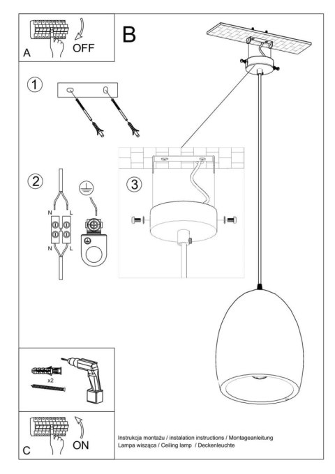 Lampa wisząca ceramiczna FLAWIUSZ Lampa wisząca ceramiczna FLAWIUSZ