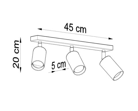 Plafon BERG 3 naturalne drewno Plafon BERG 3 naturalne drewno