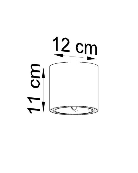 Plafon TIUBE czarny Plafon TIUBE czarny