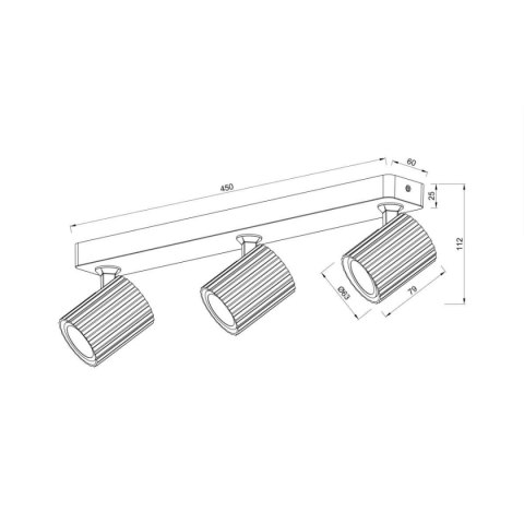 Spot Tokio 3xGU10 biały LP-787/3WS WH Spot Tokio 3xGU10 biały LP-787/3WS WH