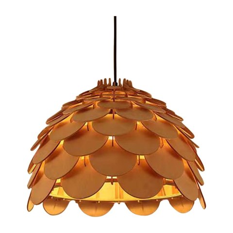 Lampa wisząca Burgo mała 1xE27 drewno LP-101335/1P S Lampa wisząca Burgo mała 1xE27 drewno LP-101335/1P S