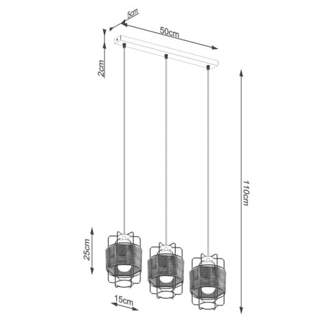 Lampa wisząca GIZUR 3L Lampa wisząca GIZUR 3L